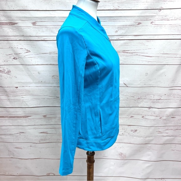Lucy Aqua Asymmetrical Zip Activewear Moto Jacket - Picture 6 of 10
